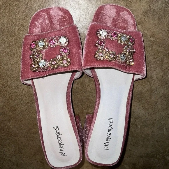 Embellished Velvet Heels - Picture 1 of 4